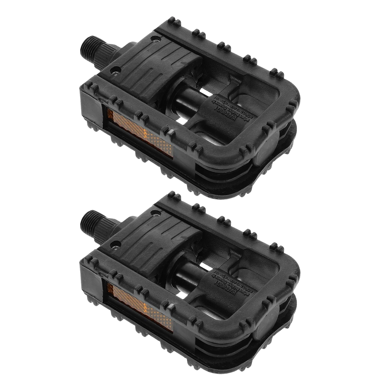 2 Pcs Bicycle Pedals Pedalboard Flat Non-slip Wide Platform Road Bikes Plastic Enduro with Reflectors Child