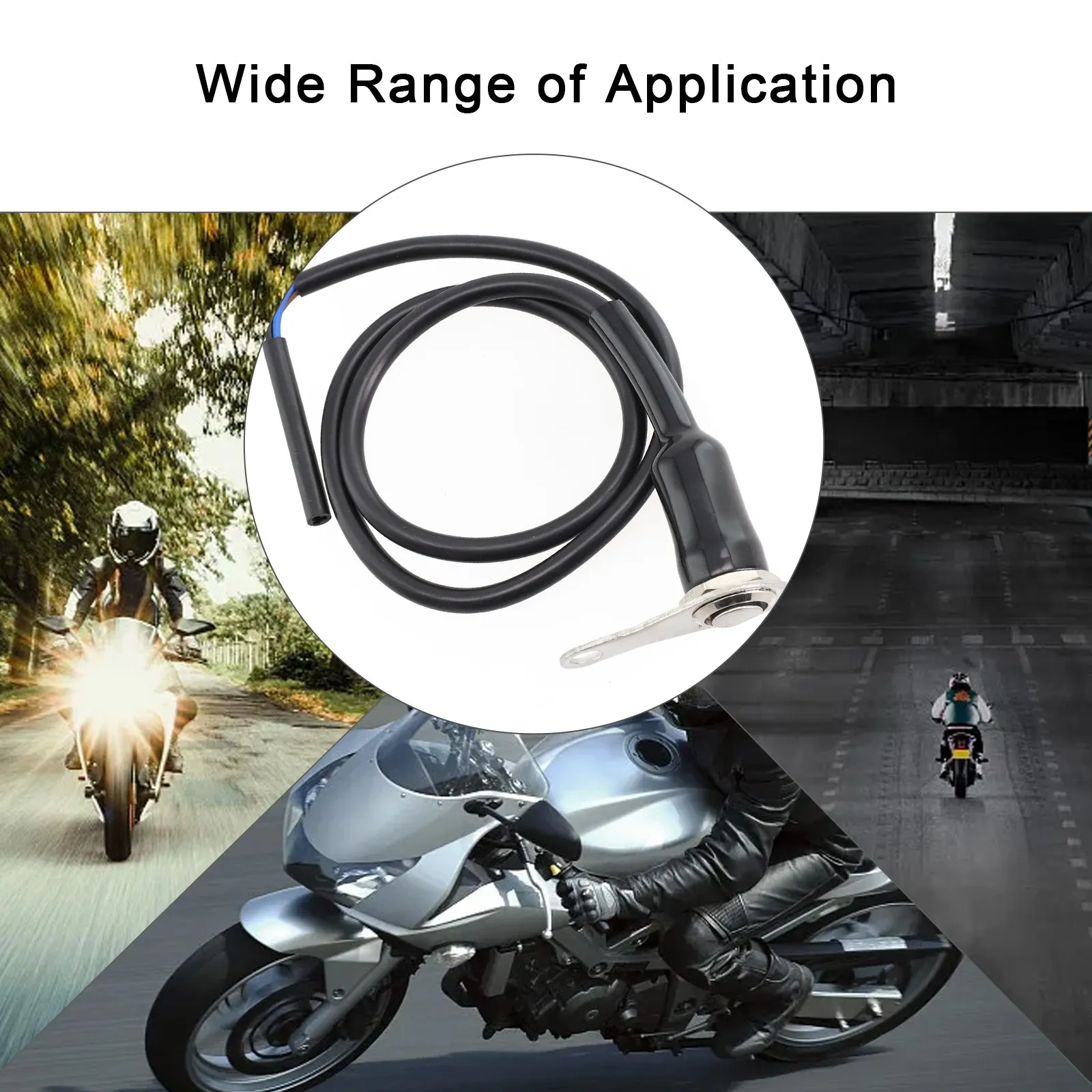 LED Motorcycle Switch ON+OFF Handlebar Mount Stainless Steel Waterproof 12V Fog Light Lamps Motorbike Horn Push Button Switch