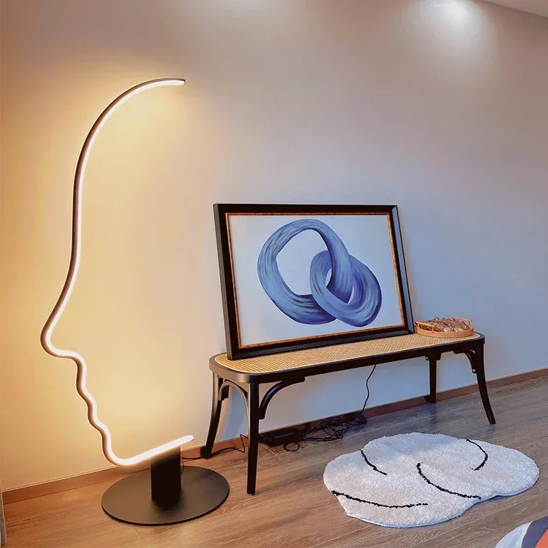 SANDYHA Modern LED Floor Lamp Creative Stand Lights Living Room Bedroom Sofa Decor Stylish Home Lighting Tall Accent Lamp for