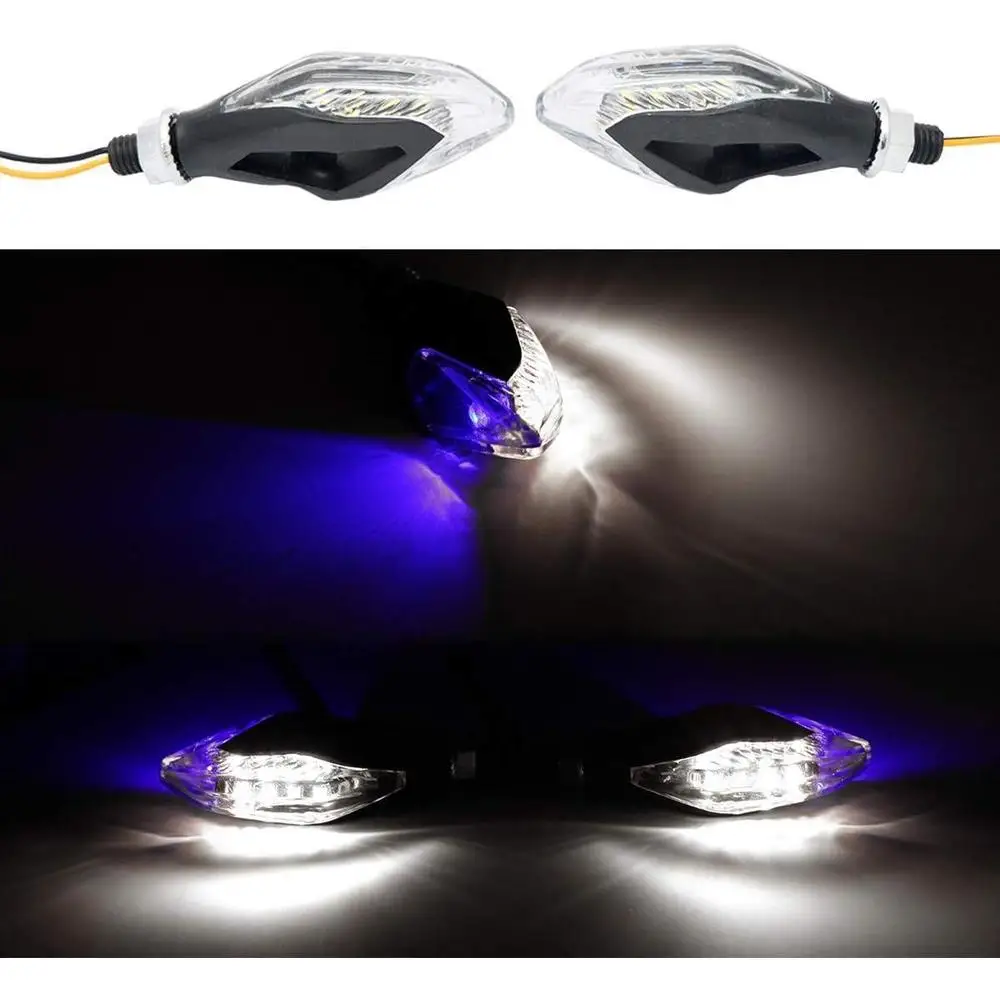 

35 Вт, 12 В, АБС-пластик и светодиодные бусины, 2 шт., светодиодные указатели поворота, белый/красный/желтый для большинства мотоциклов и скутеров 12 В