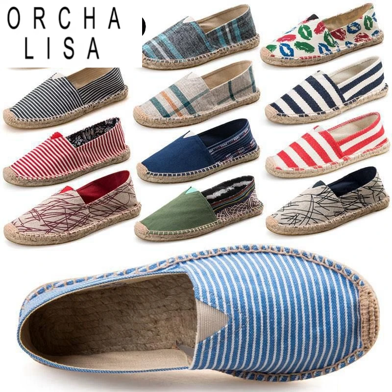 ASILETO 2019 nueva llegada negro Vintage para mujer Casual zapatos de alpargatas para mujer Unisex tamaño más grande transpirable