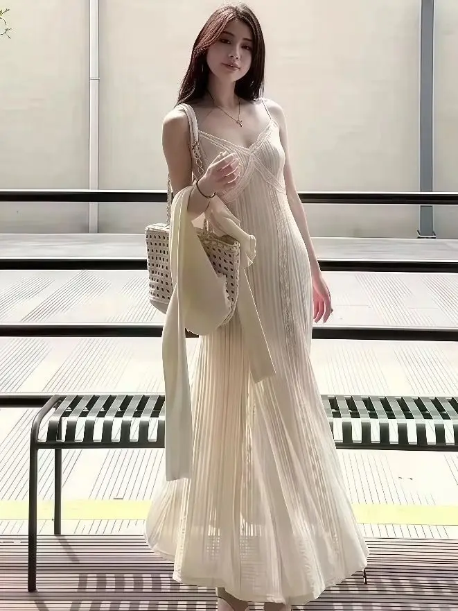 Vestidos sin mangas para mujer, rosas, verano, Cupro, cuello halter, colgante con cordones, adelgazante, Midi, desplazamientos urbanos, ropa de discoteca Millennium