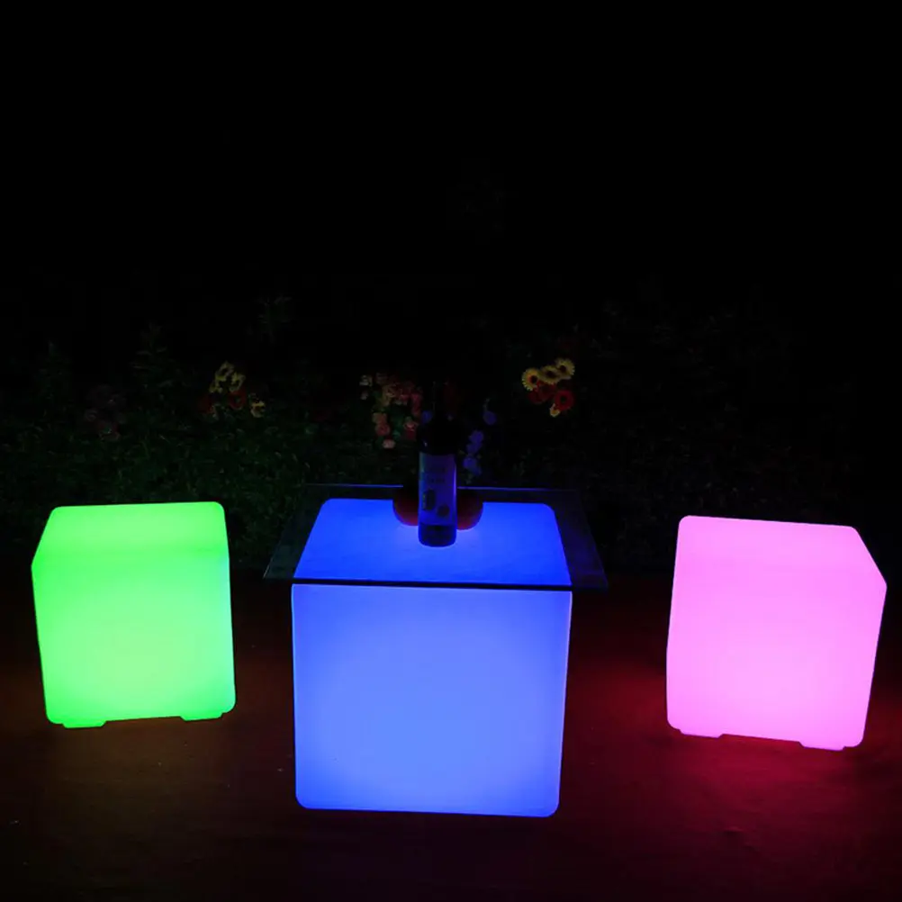 LED Cube Light 15Cm Waterproof Color Changing Remote Control Lamp for Outdoor Garden Pool Patio Indoor Night Light Decoration