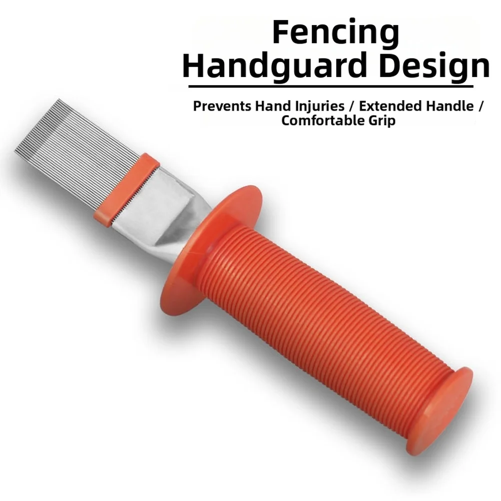 Fin For comb for AC Units Stainless Steel Dual Wires 1mm Thick with Red Plastic Handle for Precise Fin Alignment