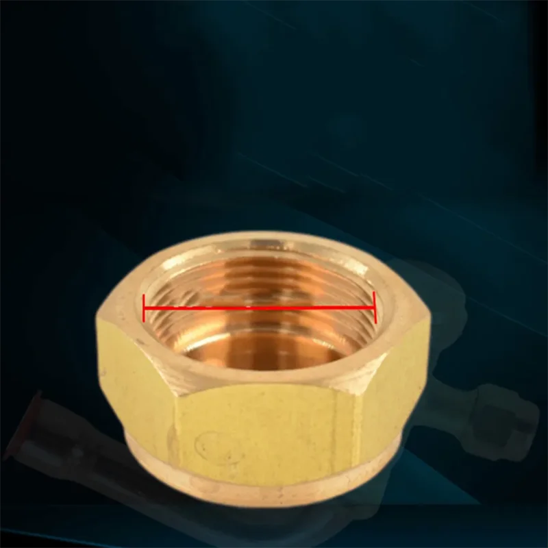 Picture 6: 9.8/ 11/ 15/ 17/21/ 24.5mm Copper Screw Cap Air Conditioner External Unit Valve Cap Conditioner Shut-off Valve Cap Threaded Plug