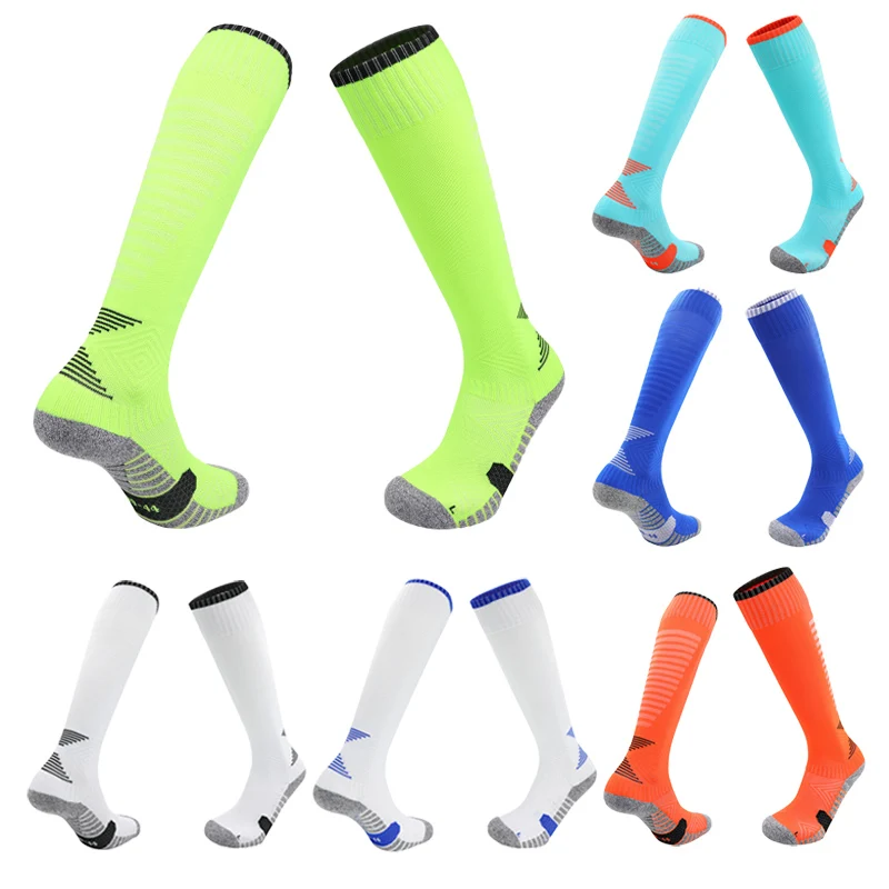 

Professional Nylon Soccer Socks Adult Youth Kids Style Comfortable Sweat Absorption Knee High Training Long Stocking Sports Sock