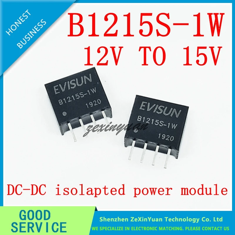 1PCS B1215S-1WR3 B1215S-1WR2 B1215S-1W B1215S 12V to 15V DC-DC isolapted power module