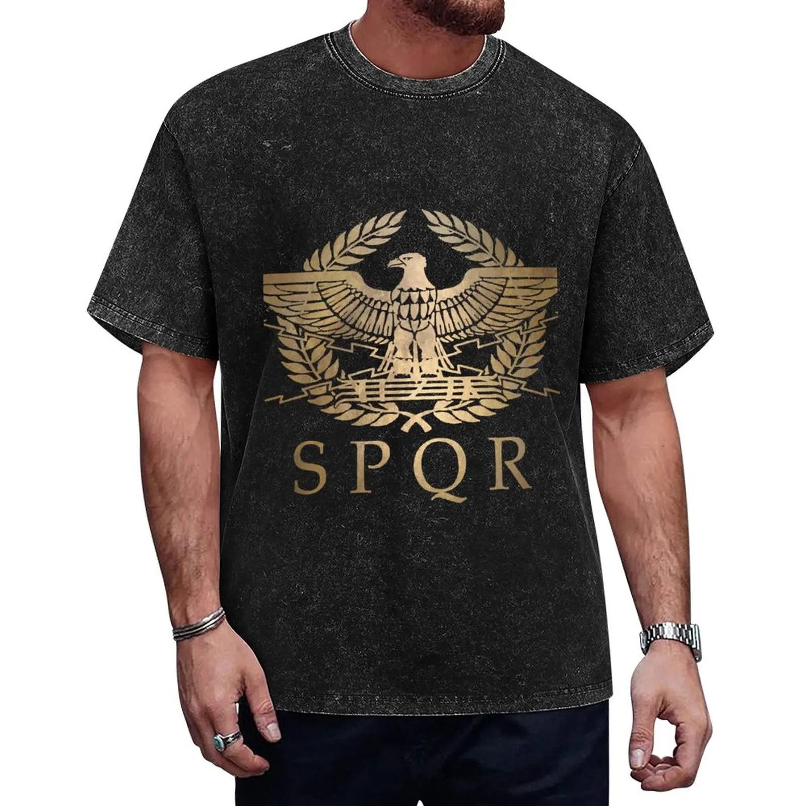 

SPQR- Roman Empire Standard Shield T-Shirt blanks affliction shirts mens funny t shirts