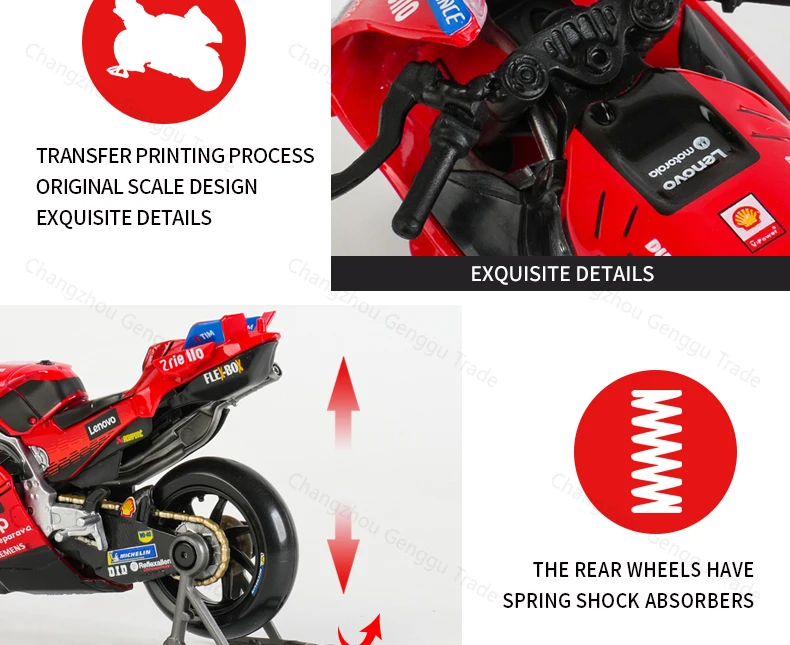 Maisto 1:18 2025 Ducati Lenovo Team Marc Marquez Racing Moto GP Repsol Team Druckguss-Fahrzeuge Sammlerstück Motorrad-Modell Spielzeug – Detail 9
