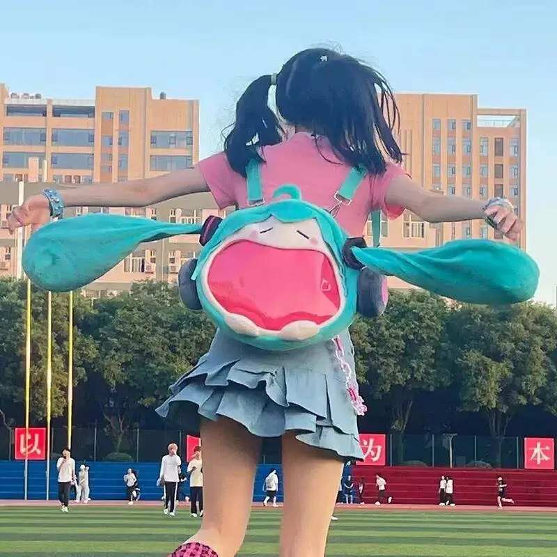 

Аниме Хацунэ Мику, плюшевый рюкзак для косплея, сумка Ita, женская сумка, школьная мужская бархатная сумка на плечо, подарок для девочек