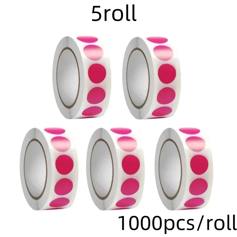 1000 Stück farbige Punkt-Etikettenaufkleber, Klassifizierungsmarkierung, beschichtetes Papier, Aufkleberrollen, Kawaii-Briefpapier, ästhetisch