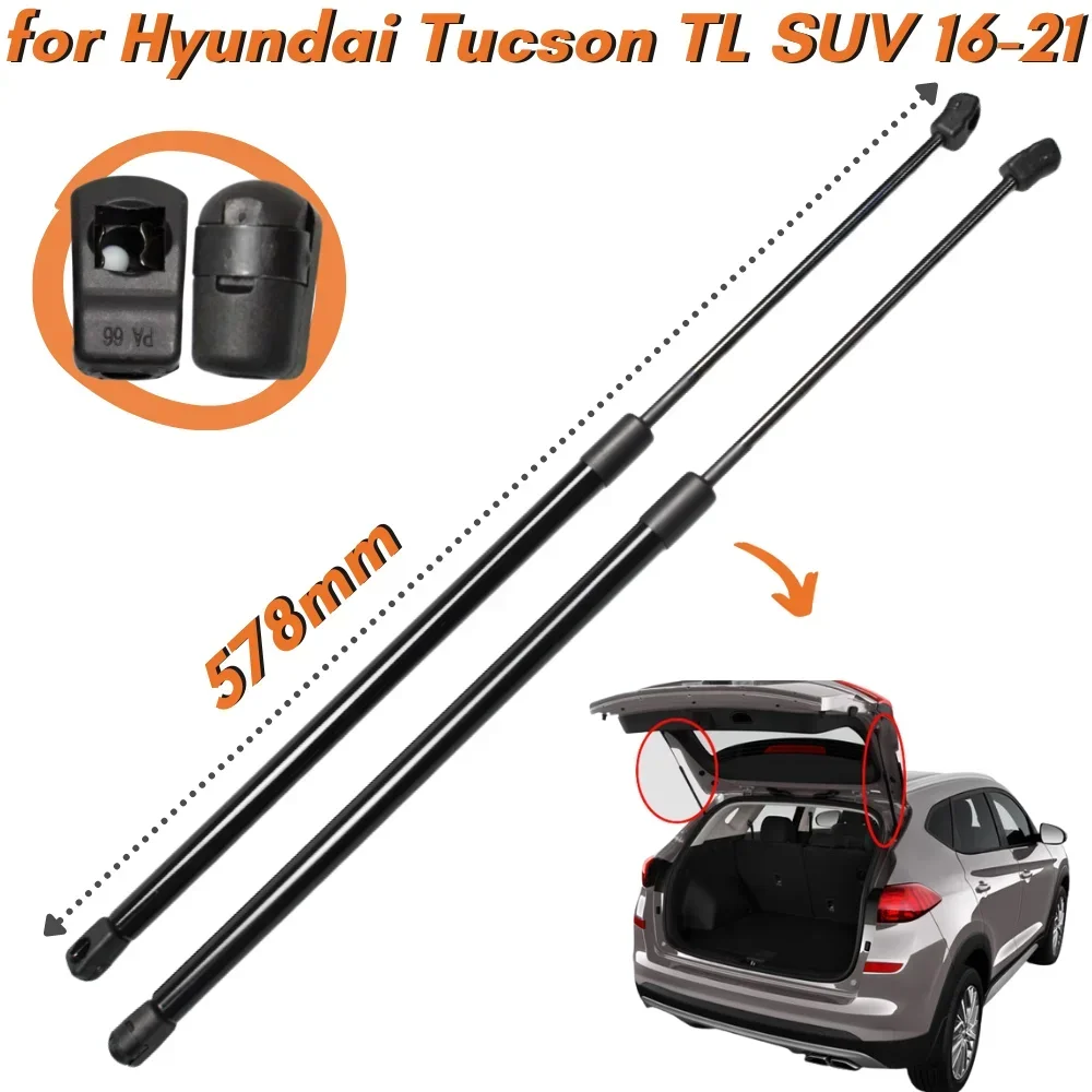 Qty(2) puntoni del bagagliaio per Hyundai Tucson TL SUV 2016-2021 portellone posteriore Boot Lift supporta molle a Gas ammortizzatori barre del