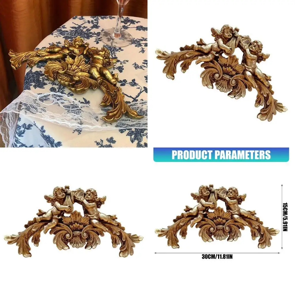 

Musical Theme Resin Cherubs Wall Hanging Decorates Any Interior Space D2RD
