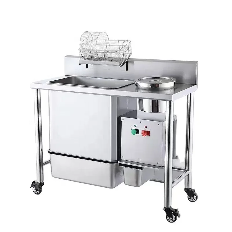 

Stainless Steel Automatic Breading Table Commercial Fast Food Equipment for Fried Chicken Preparation