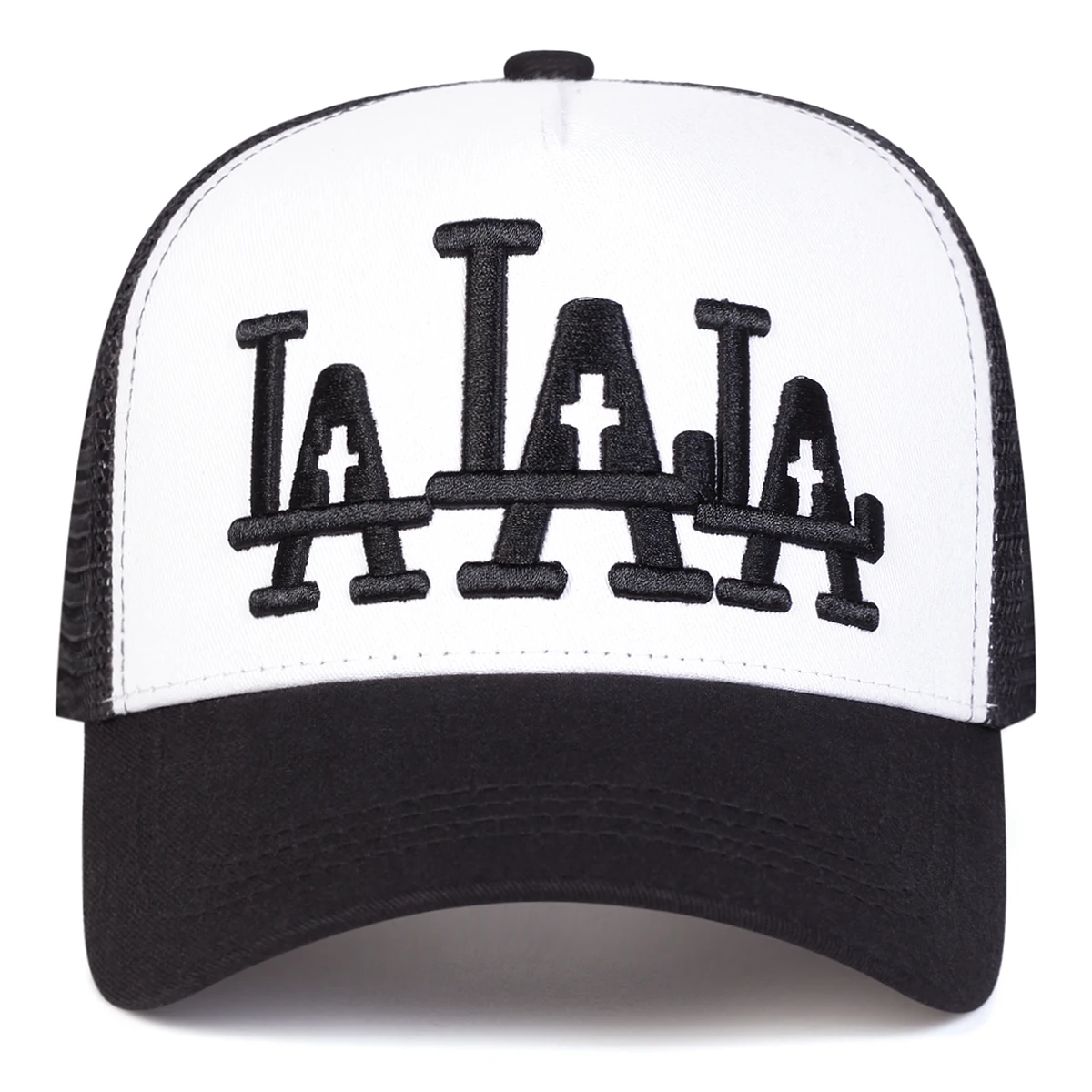 للجنسين LA الصليب التطريز قبعات البيسبول صافي الربيع والصيف في الهواء الطلق قابل للتعديل قبعات عادية واقية من الشمس قبعة قبعة رياضية