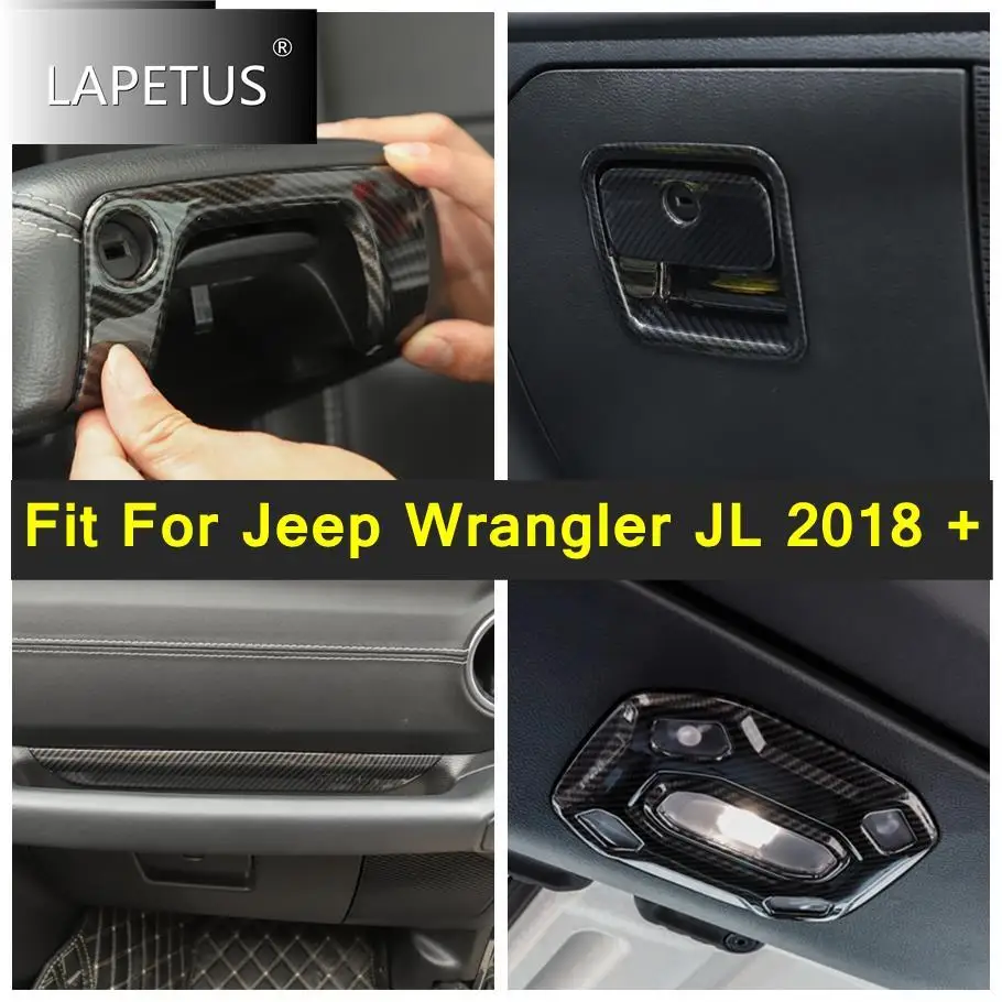 

Car Styling Co-pilot Glove Box Handle / Reading Lights Lamp Cover Trim Dashboard Panel For Jeep Wrangler JL 2018 - 2023 Interior