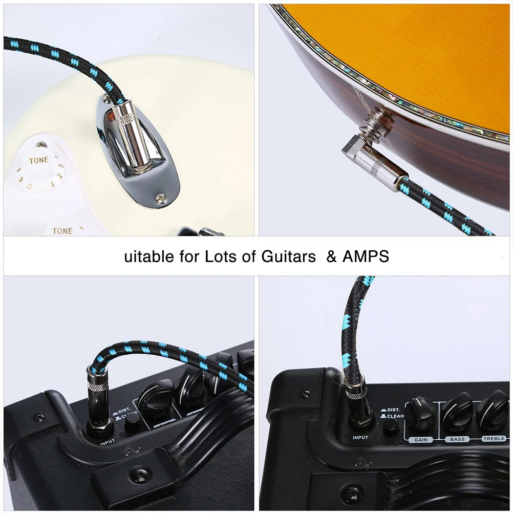 

Professional 6.35Mm Guitar Audio Cable Bass Amplifier Reduction Durable Supple Replacement Connection Wire
