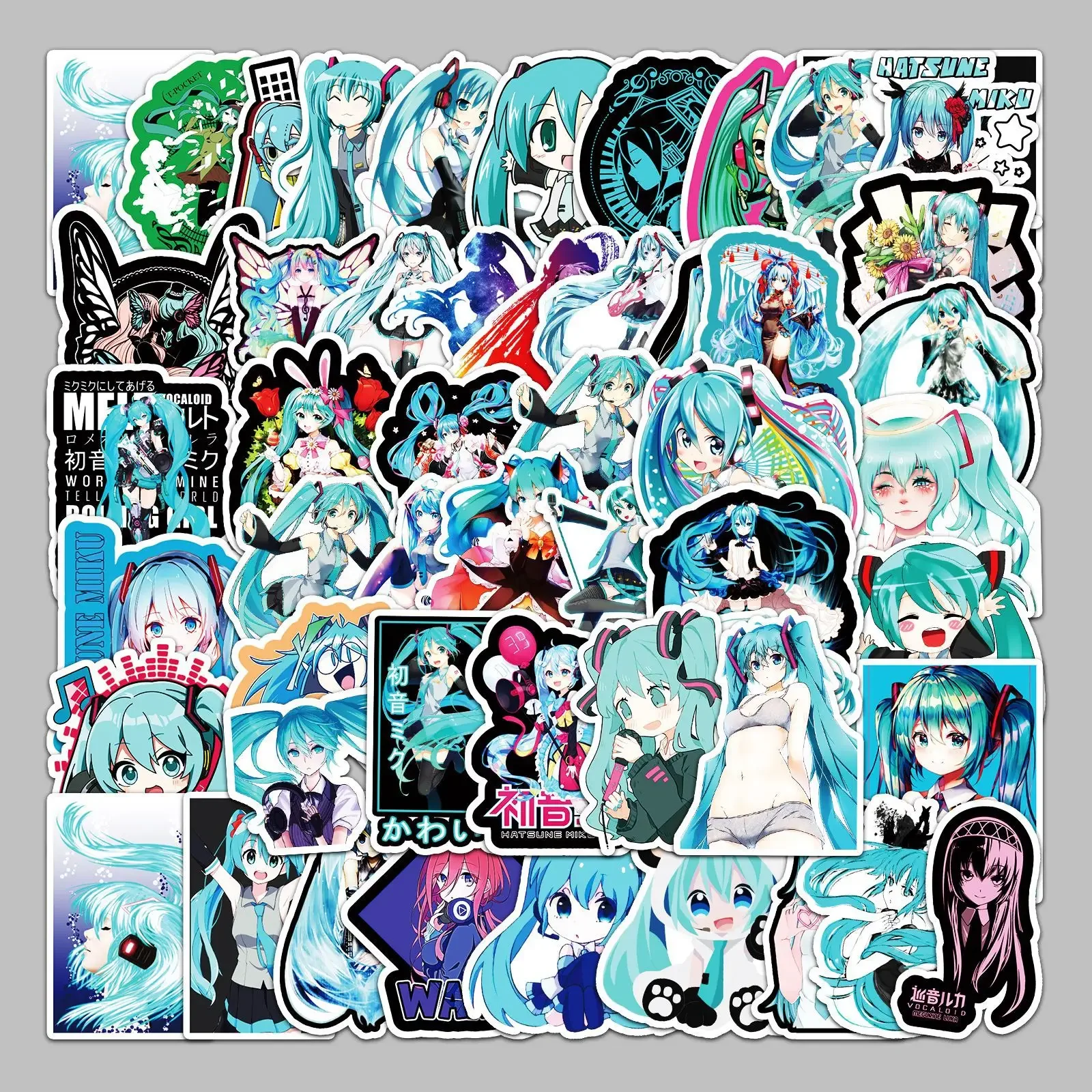 Various Cartoon Cute Kawaii Hatsune Miku Hand Account Waterproof Sticker