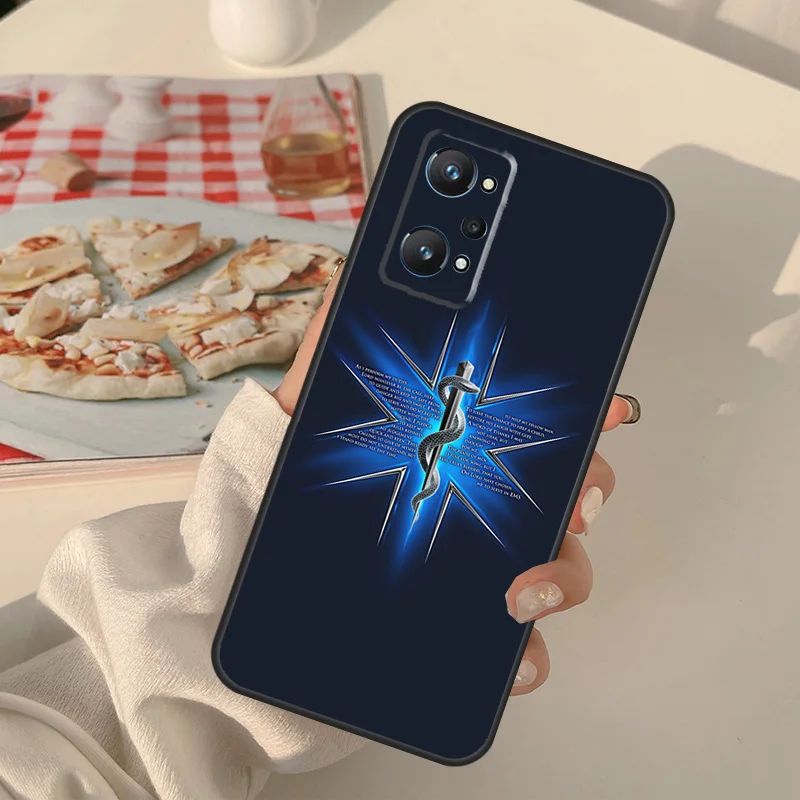 EMT EMS الإنقاذ الطبي ل Realme GT 7 Pro 6 5 GT 6T C67 C61 C55 C53 C51 C21Y C25S C75 11 12 13 14 Pro Plus Case