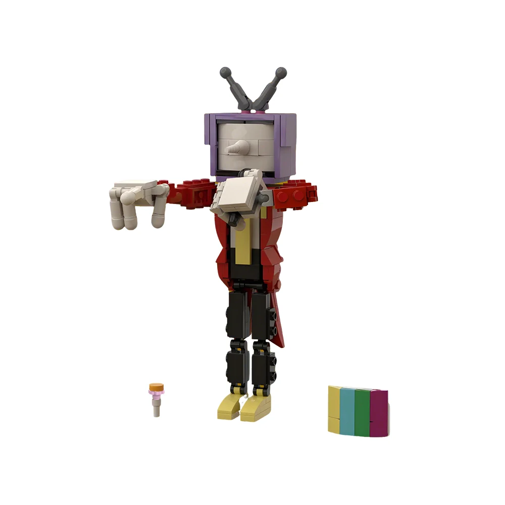 

MOC Deltarune Mr. Ant Tenna Building Blocks Kit TV-Headed Host with Large Smile Long Nose Antagonist Figure Toy Adult Gift