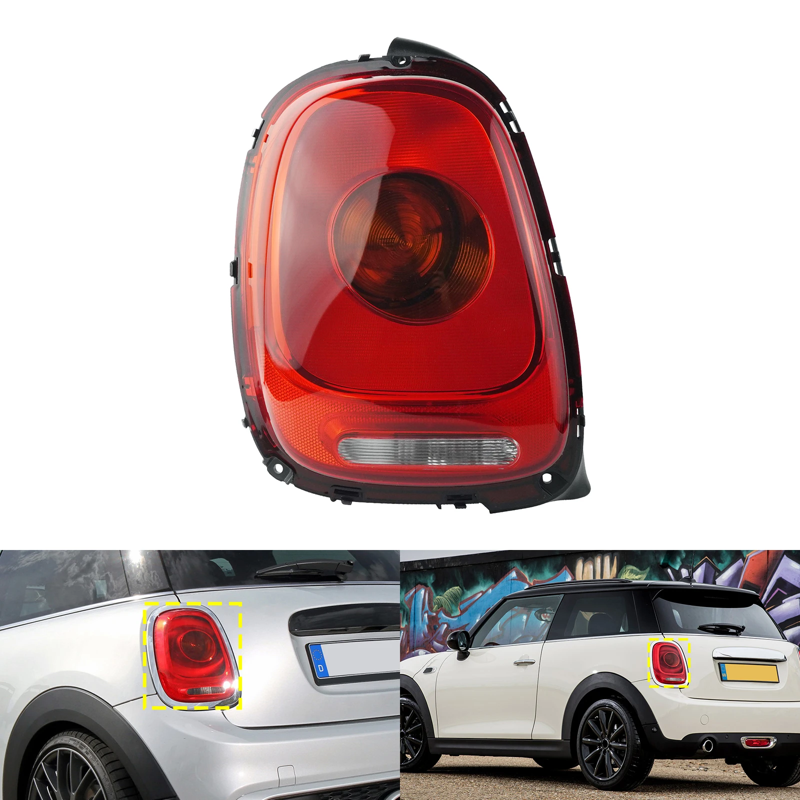 

Left Hand Tail Light Assembly No Bulb For Mini Cooper F55 F56 F57 2014-21 Rear Brake Stop Reverse Signal Lamp Cover Case