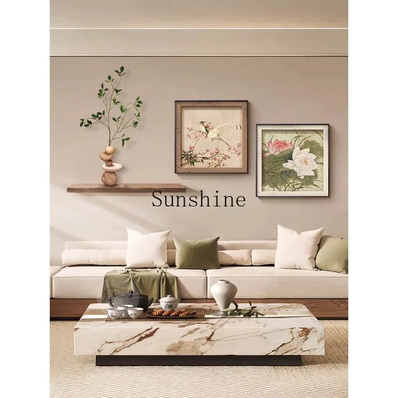 New Chinese retro living room decorative painting flower and bird TV sofa background wall hanging painting