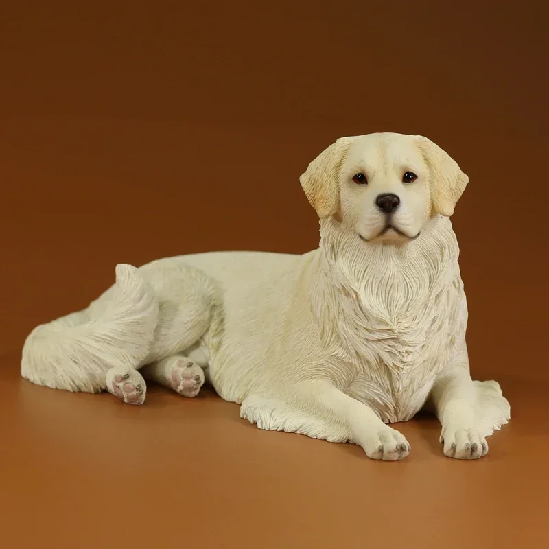 JXK 1/6 skala materiał żywiczny Golden Retriever symulacja psa Model zwierzęcia dla 12 "obby figurki ozdoba