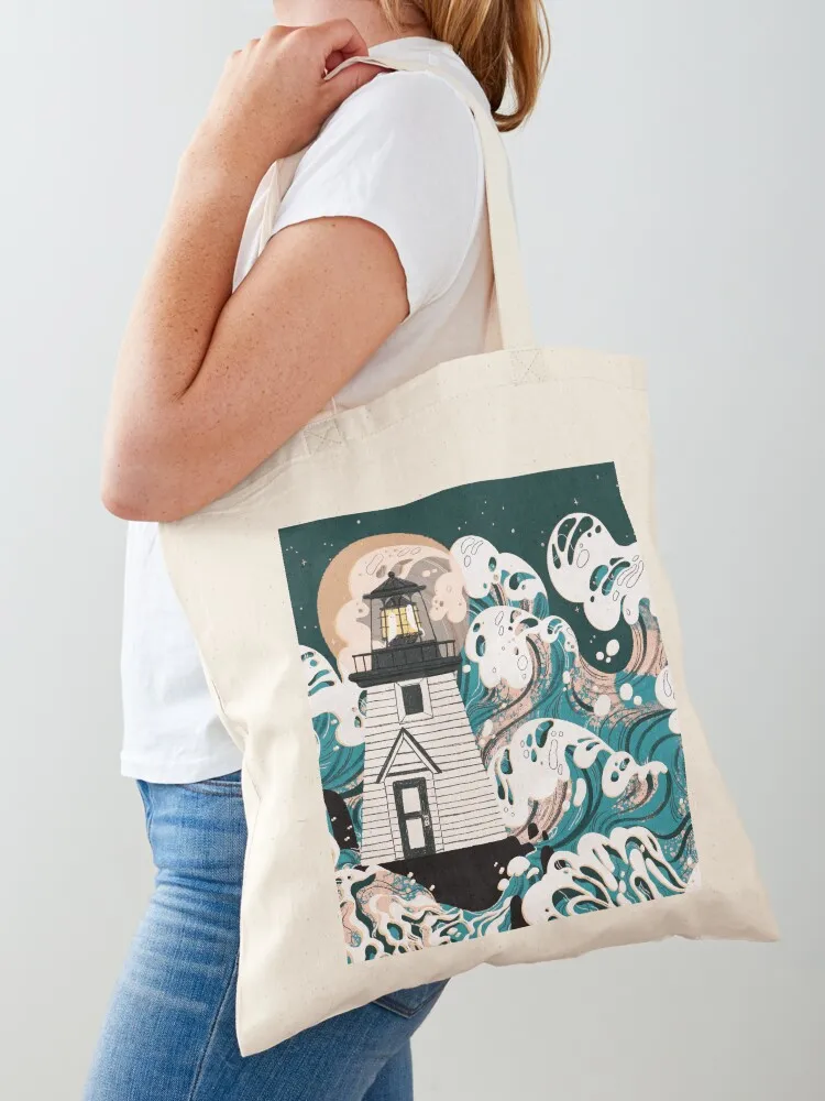 

Haunted Lighthouse Tote Bag Custom bag university canvas canvas bags