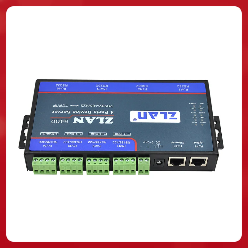Top fashion zlan5440 4 portas rs232 485 422 para ethernet tcp ip rj45 modbus rtu para tcp gateway conversor servidor de dispositivo serial
