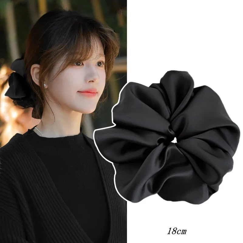 Coleteros Coreanos Elegantes Negros para Mujer y Niña, Bandas Elásticas para el Cabello, Accesorios, Lazos, Anillos, Cuerdas, Adornos para la Cabeza
