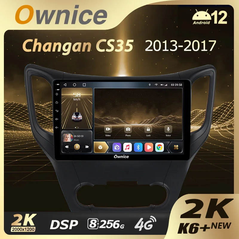 Ownice K6+ 2 for Changan CS35 2013 - 2017 2 Din Android 12.0 Car Multimedia Radio with 8 Core Support External Microphone