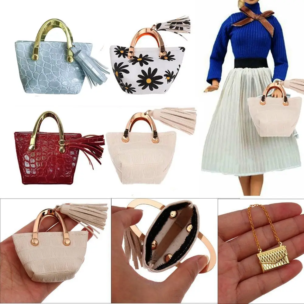 Fashion 1/6 Doll Accessories Doll Handbag Lady Leather Bag Dolls Handbag Mutistyles Dollhouse Kids Toys