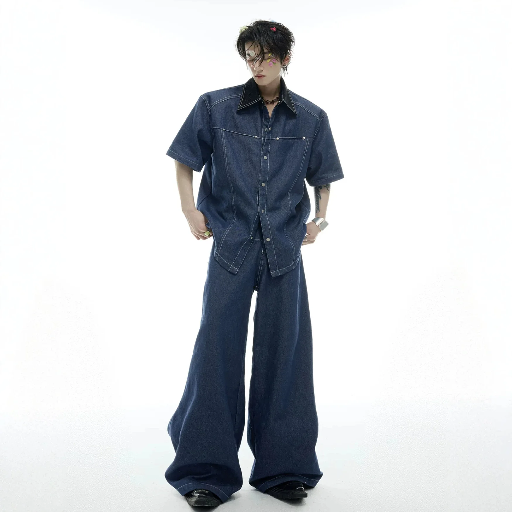 Summer Men's Denim Matching Se - Street Fashion Jeans Men review and price