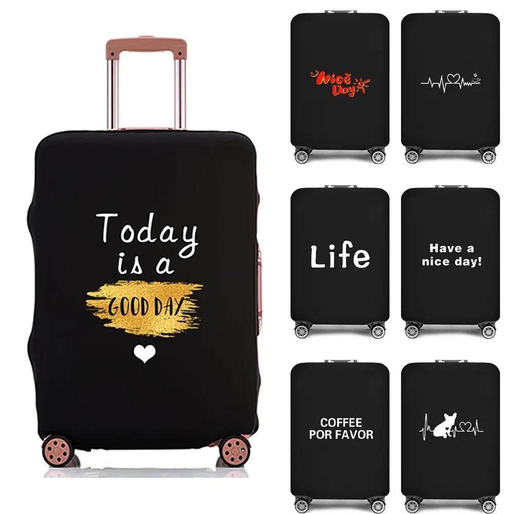 Funda protectora para equipaje de viaje más gruesa, funda para maleta portátil con estampado, fundas antipolvo elásticas para accesorios de viaje de