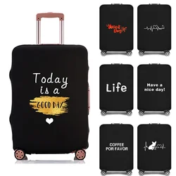 Funda protectora para equipaje de viaje más gruesa, funda para maleta portátil con estampado, fundas antipolvo elásticas para accesorios de viaje de 18-28 pulgadas