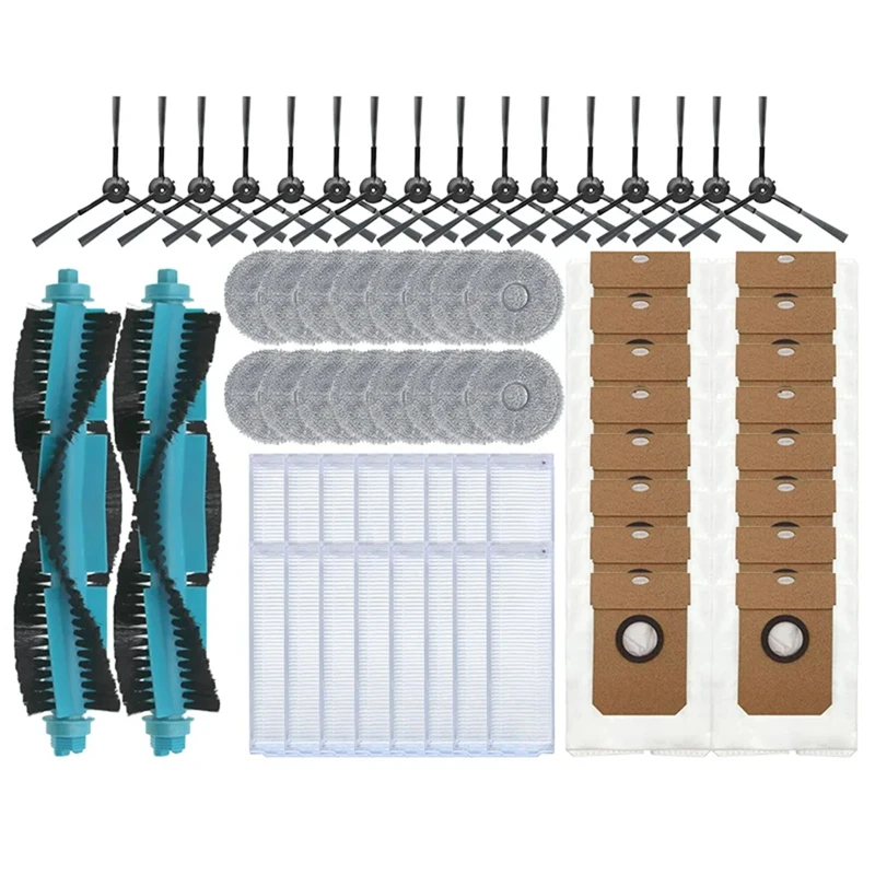 Kit d'accessoires de remplacement pour brosse latérale principale, filtre Hepa, vadrouille, gril, sac à poussière, compatible avec Cecotseats Conga 11090 Spin Revolution