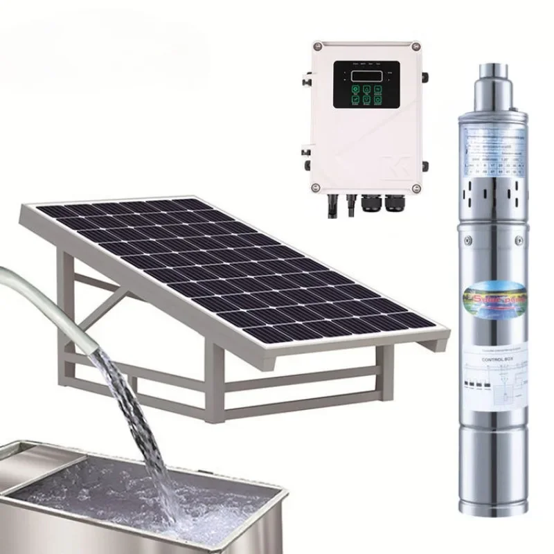 DC 72V Solar Powered Borehole Deep Well Submersible Screw Water Pump 4Inch Solar Water Pump