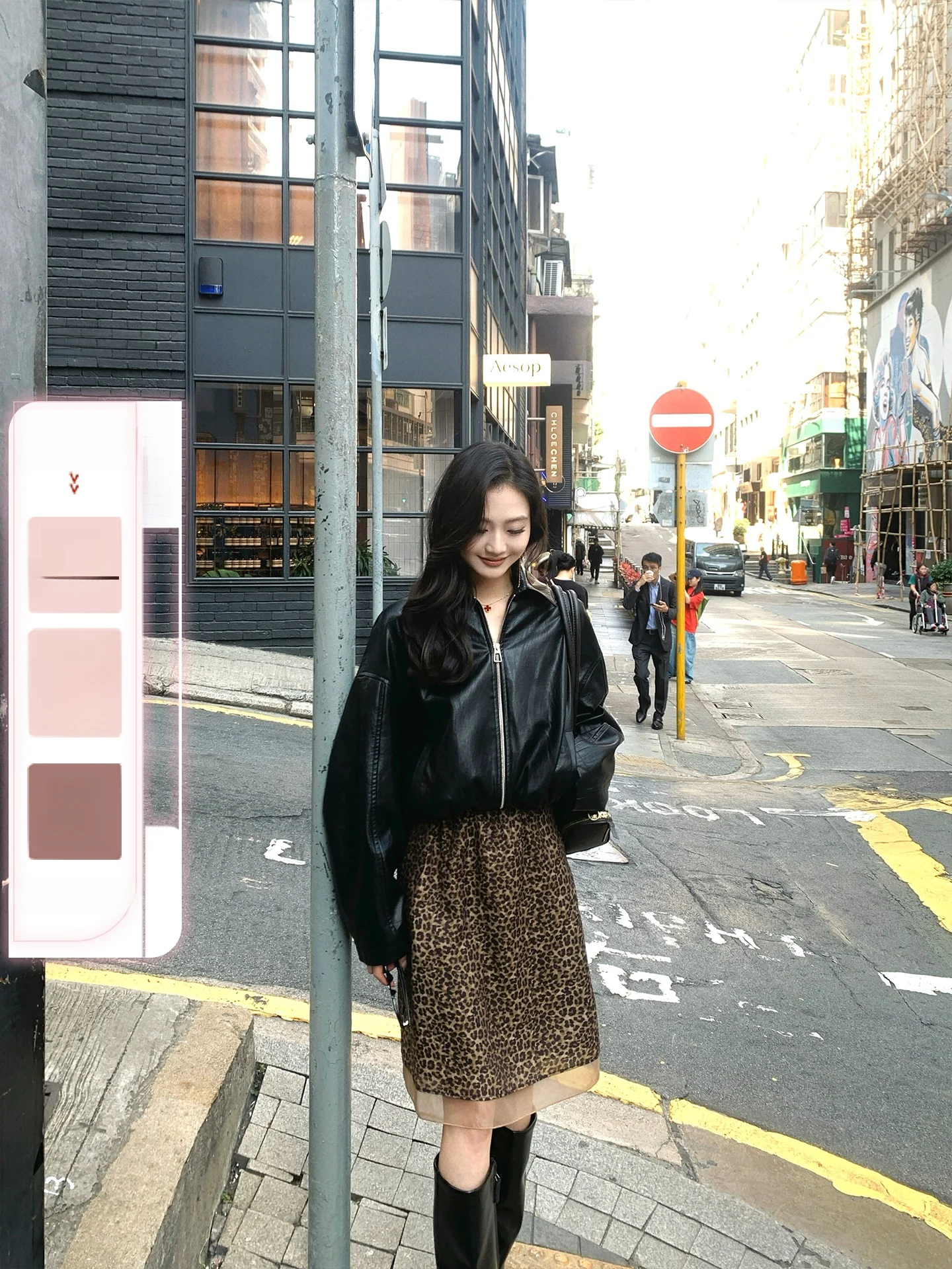 

Женская модная укороченная верхняя одежда Tina Fairy в стиле ретро с леопардовым принтом, асимметричного кроя, весна 2026