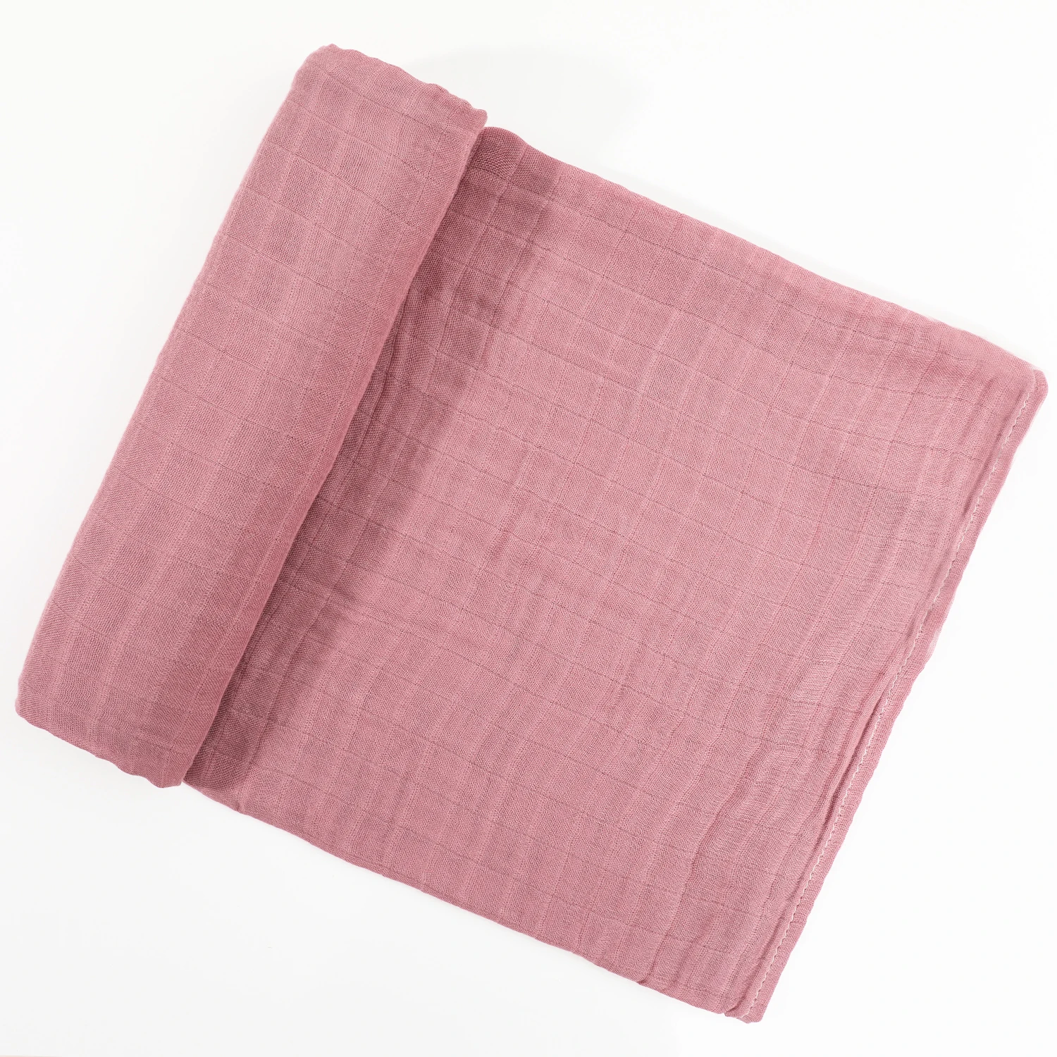 

2 pieces baby dyed bamboo cotton muslin blanket soft skin pure color multi-functional swaddle blanket suitable for home and out