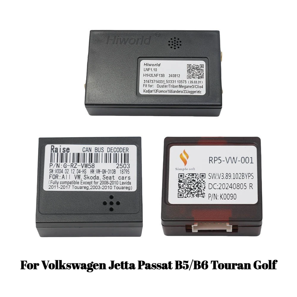 Canbus Box RP5-VW-001 16 Pin Adapter for Volkswagen Jetta Passat B5/B6 Touran Golf MK5/6 Tiguan Skoda Seat Android Car Radio