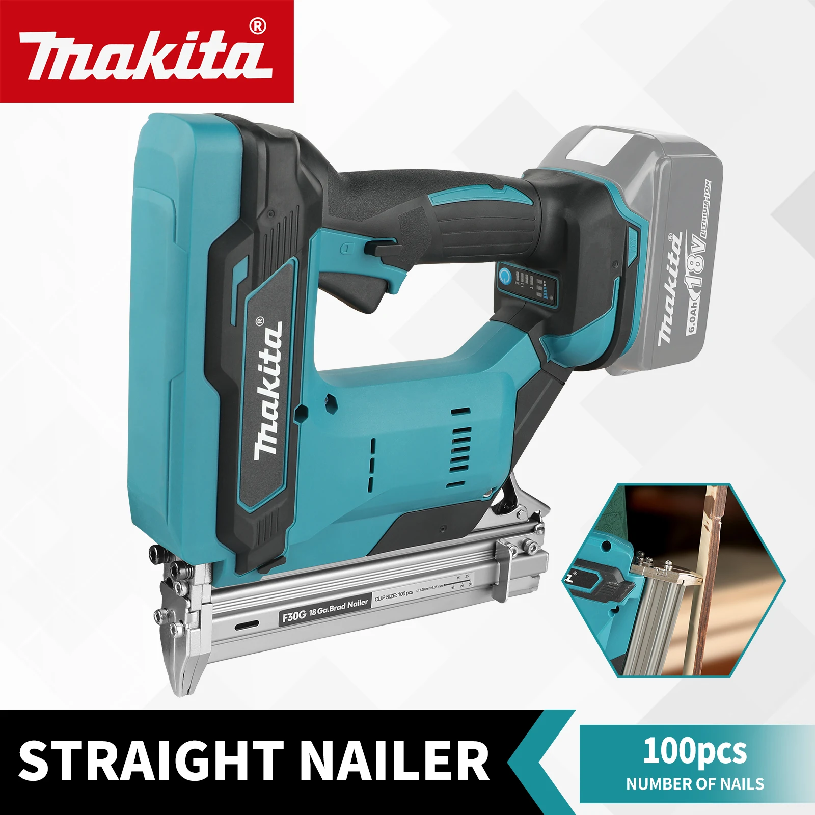 

Makita Electric Nail Gun, Frame Nail Gun For Fixing Doors, Windows, Furniture, Woodworking Tools, Riveting Gun