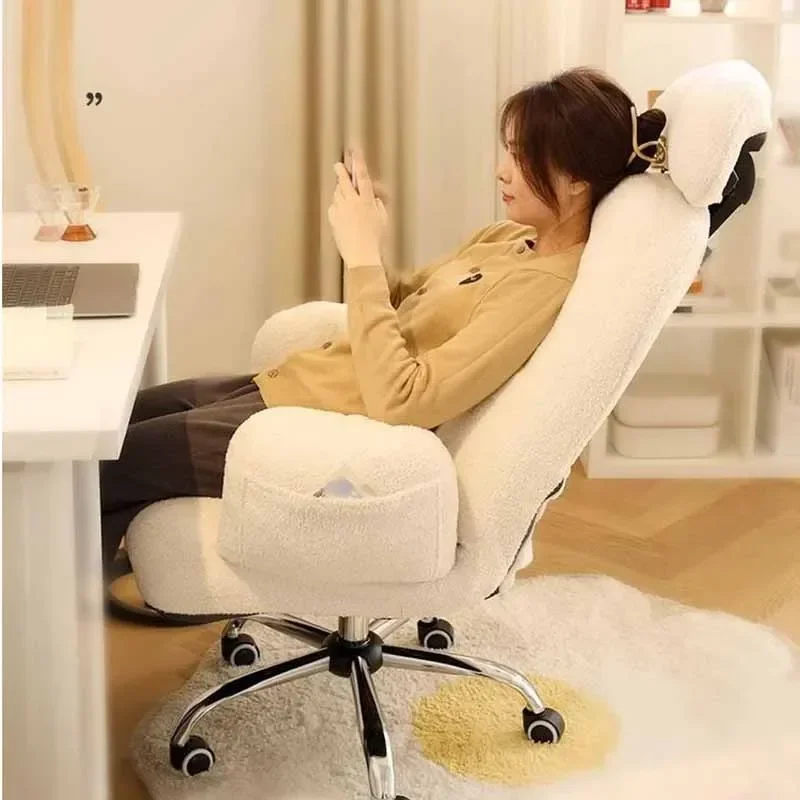Silla de oficina ergonómica de lujo para jugadores, con respaldo alto, móvil, con ruedas, para dormitorio, oficina, muebles para el hogar.