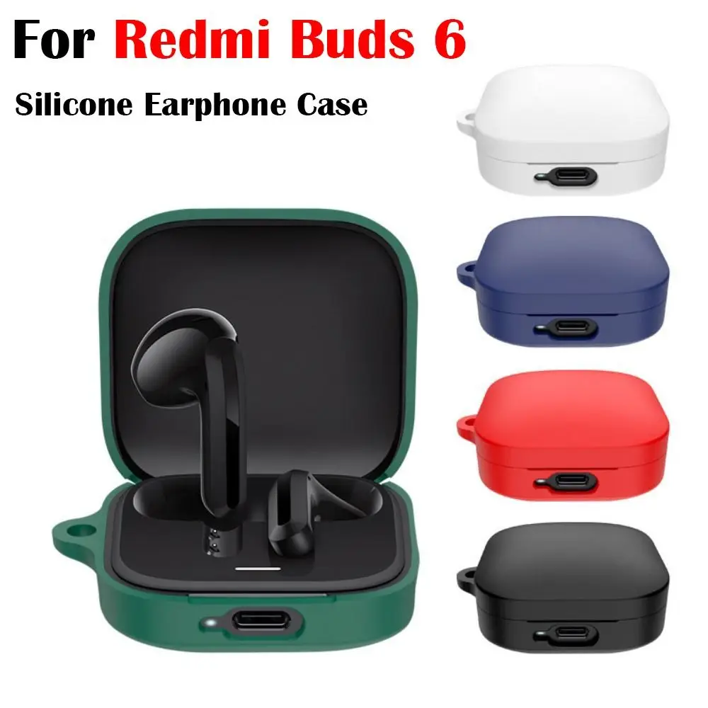 Anti-Fall Earphone Case Silicone Shockproof Bluetooth Headphone Protective Case Mini Washable for Redmi buds 6