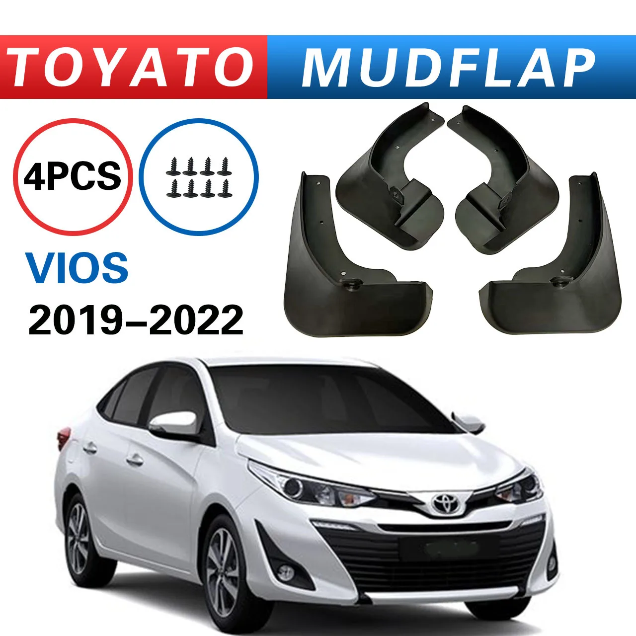 Suitable for Toyota Vios Vios fender 2019 automotive supplies tire modification partscar accessoriesmud flaps