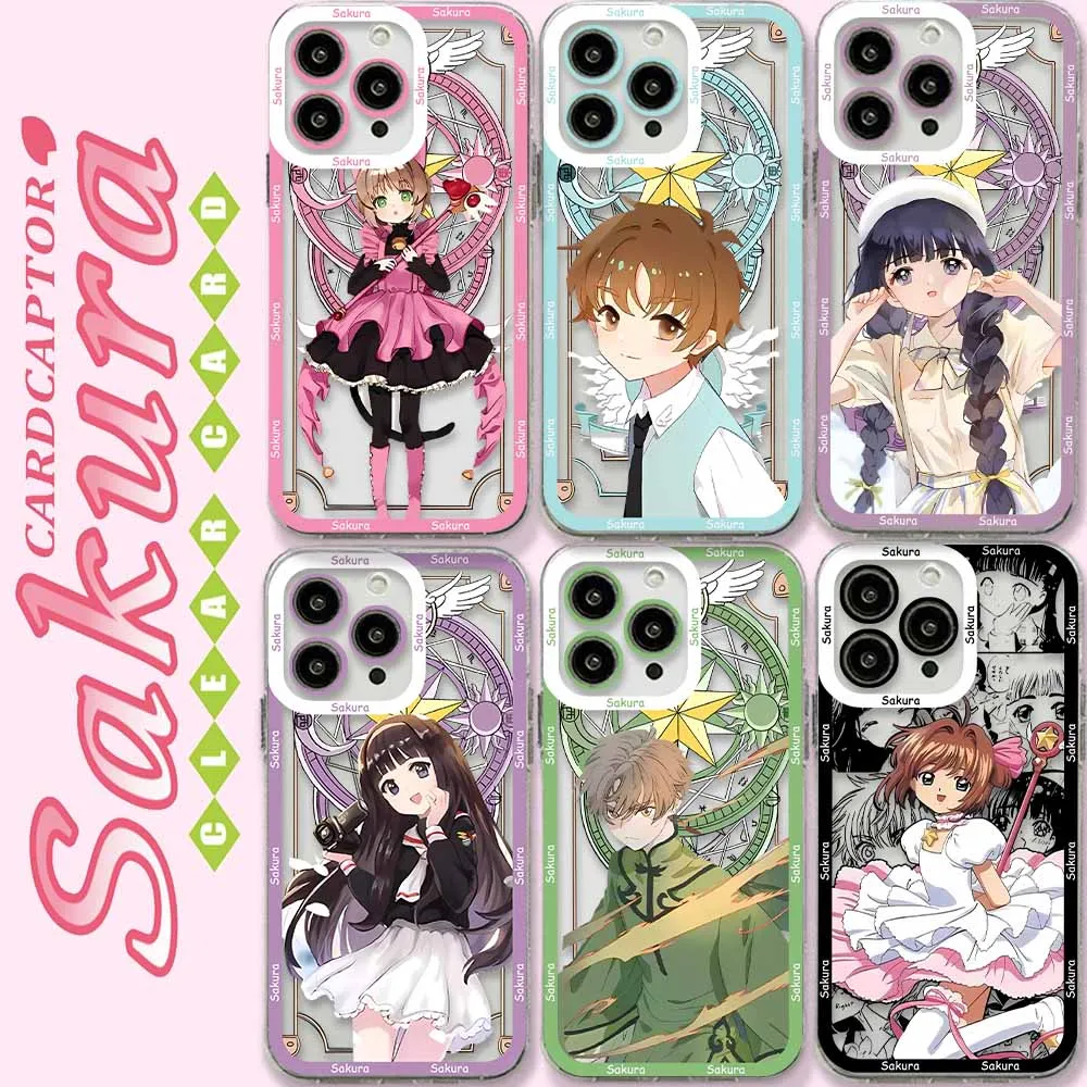 

Kawaii Cardcaptor Sakura Phone Case For Samsung S24 S23 S22 S21 S20 S10 FE Note20 Note10 Plus Ultra Lite 5G Clear Soft TPU Cover