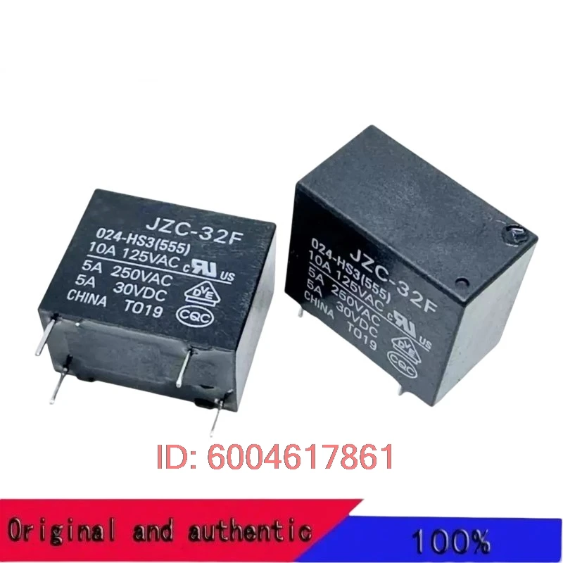 10 teile/los 5 V 12 V 24 V Power Relais HF32F-G JZC-32F-005-HS JZC-32F-012-HS JZC-32F-024-HS 10A 250VAC 4PIN