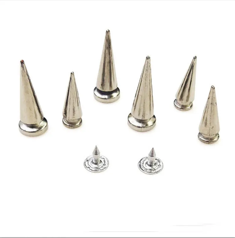 

Metal Punk Sharp Warhead Screw Rivets Studs DIY Crafts Leather Belt Head Clothing Rivets Spikes Decor Nail Buckles