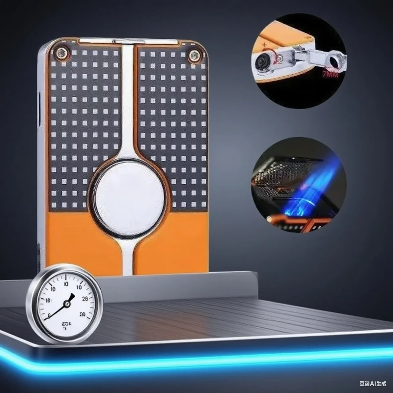 

Branded lighters, metal, windproof, blue flame lighters, portable, cigar lighters, cigarette accessories, Christmas gifts 2026