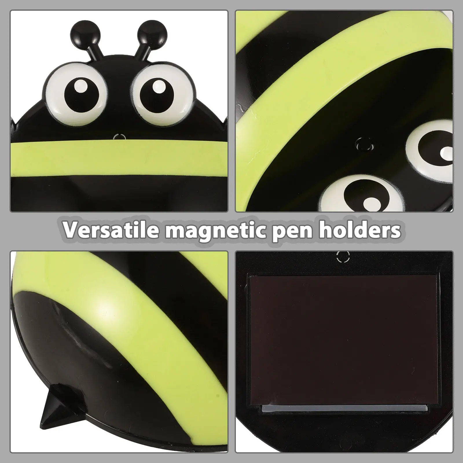 

Whiteboard Magnetic Pen Holder Plastic Chalk Marker Storage Container with Strong Magnet Back for Refrigerator Metal Surfaces