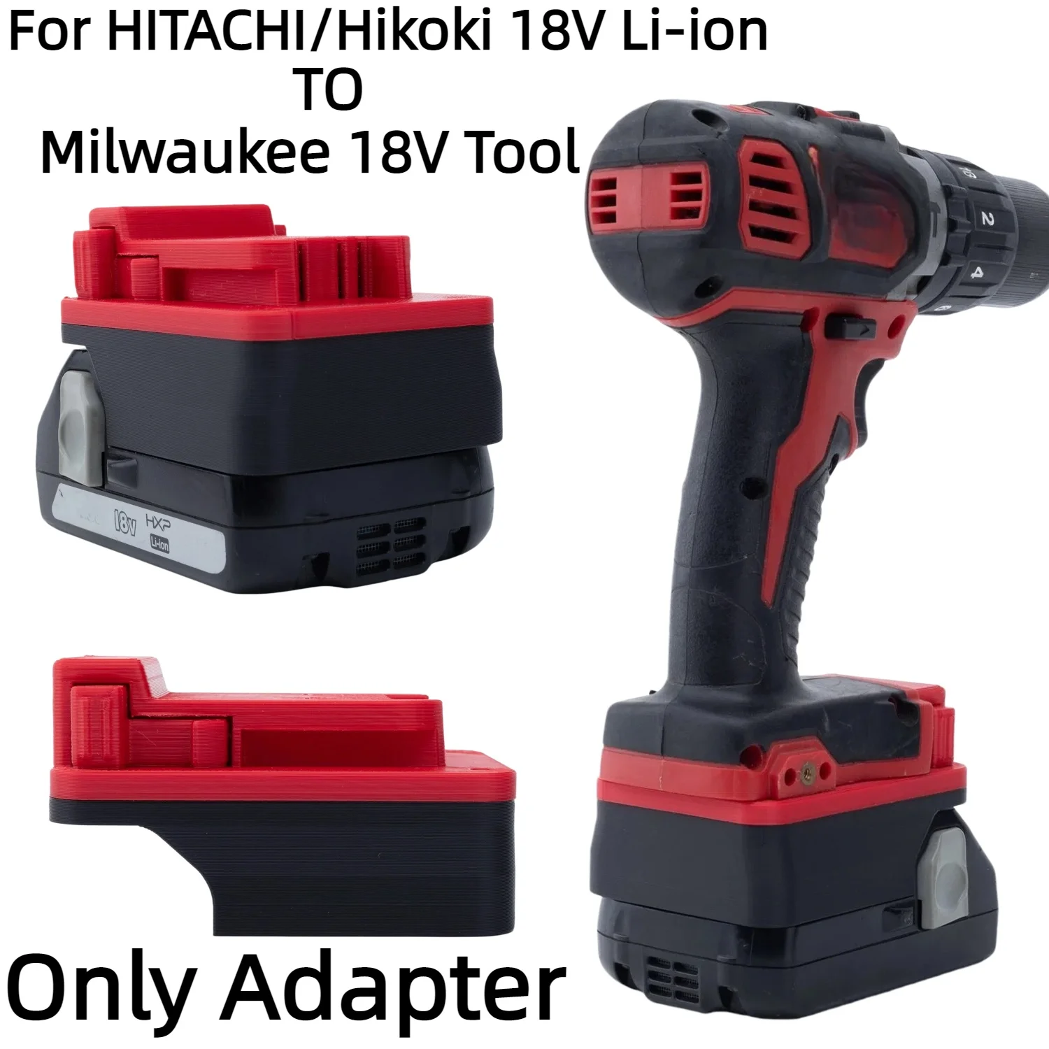 Battery Adapter for Hitachi/HiKOKI 18V BSL18 Series Li-ion Battery TO Milwaukee 18V Cordless Drill Impact Wrench(Only Adapter)